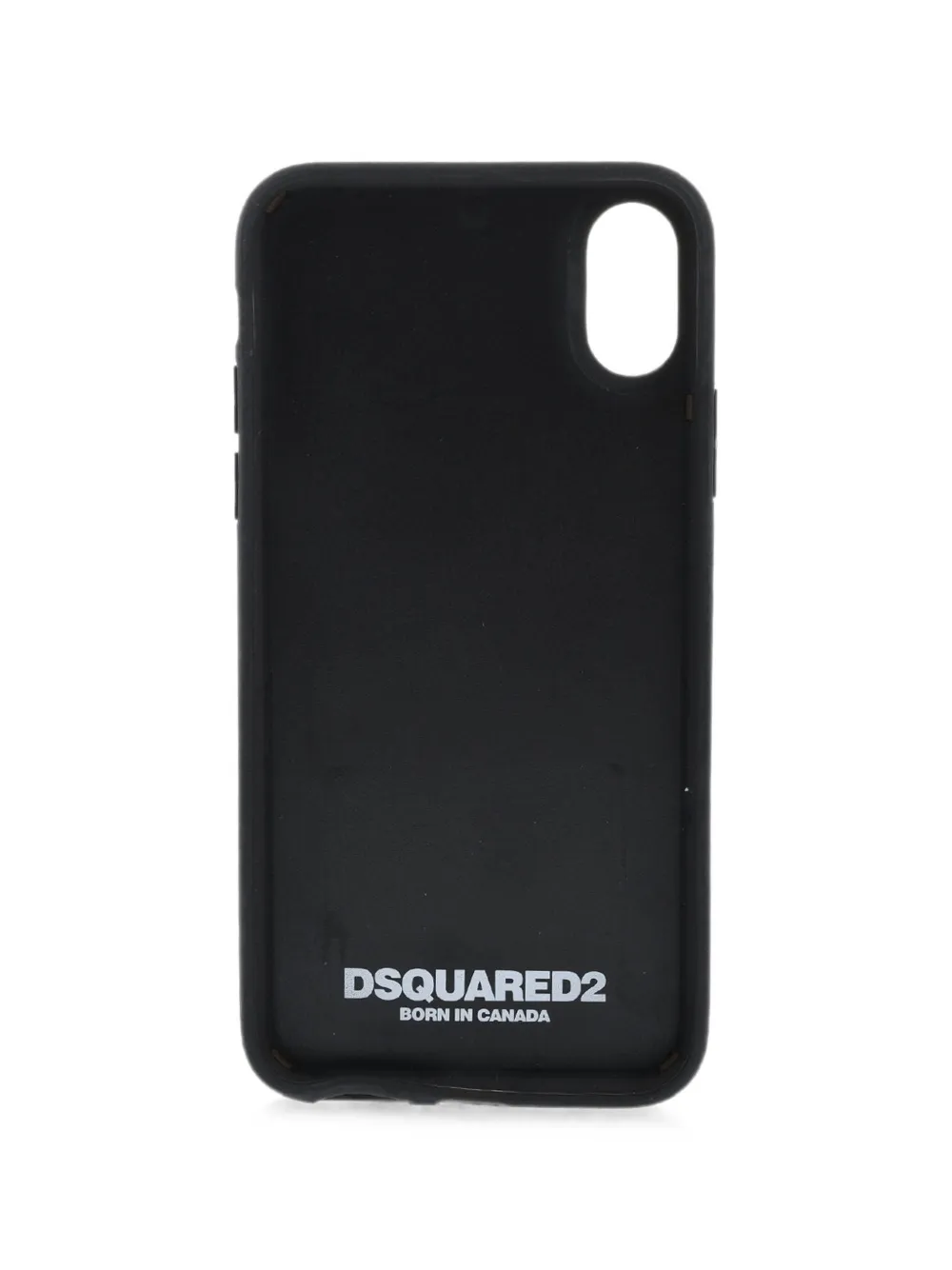 DSQUARED2 logo-print hiker-motif iPhone X cover Zwart