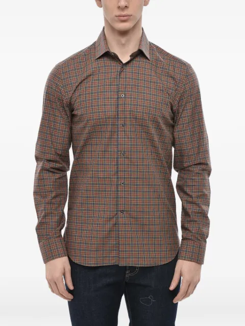 Corneliani checked slim-fit shirt