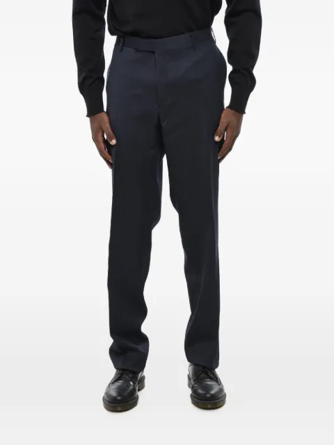 Corneliani scalloped-hem wool trousers