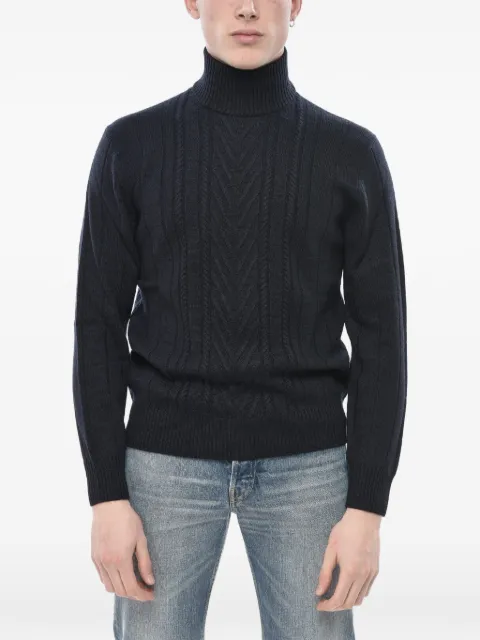 Paolo Pecora kabelstrikket sweater med rullekrave
