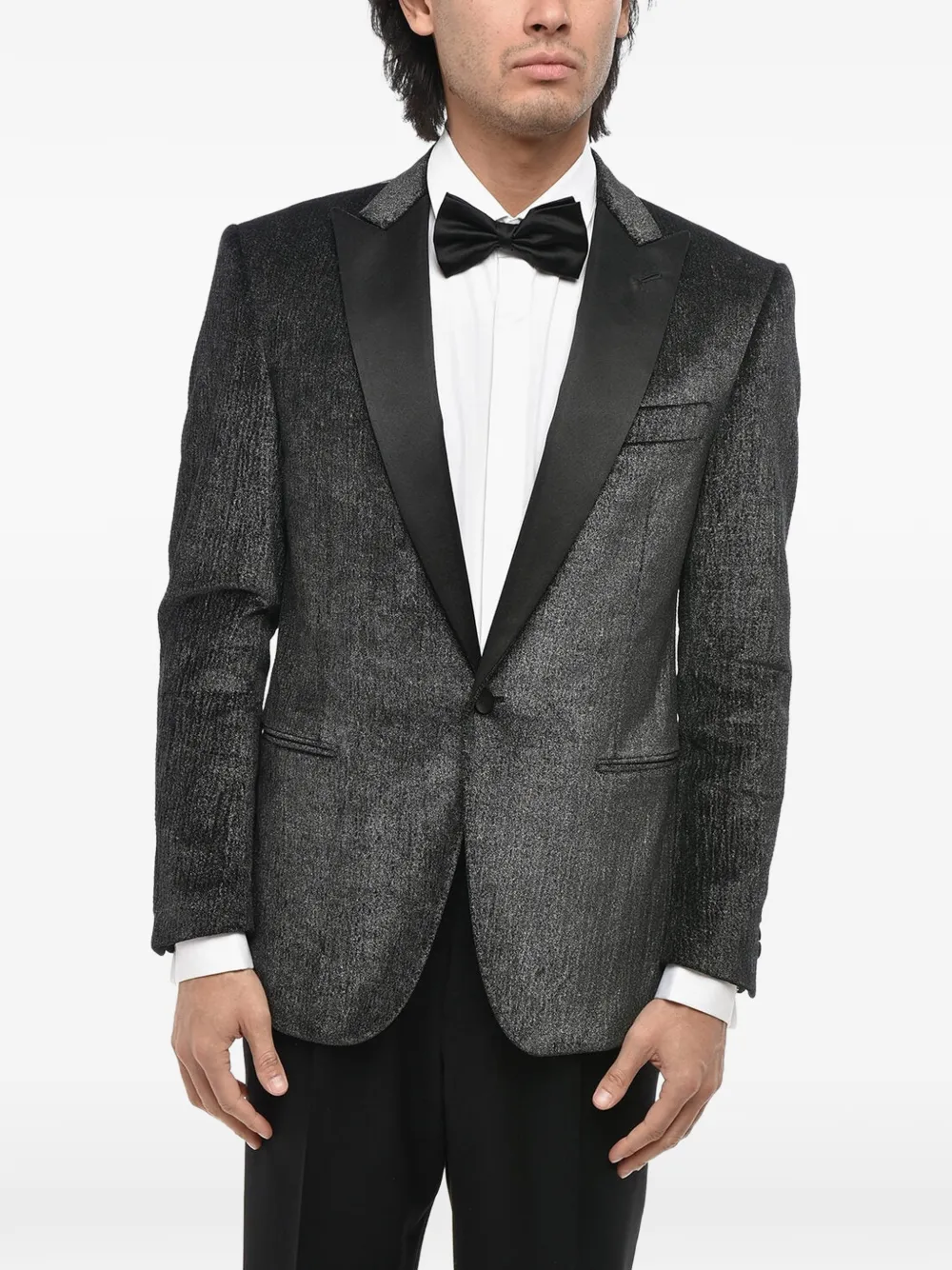 Corneliani velour lurex blazer - Grau