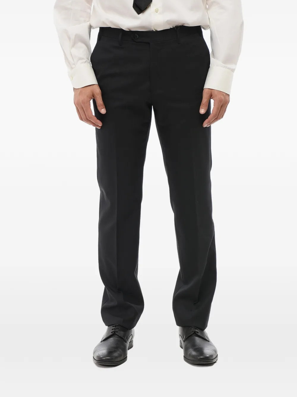 Corneliani virgin wool welt-pocket trousers - Schwarz