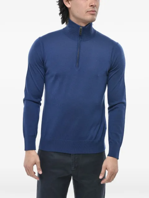 Paolo Pecora half-zip elbow-patch sweater