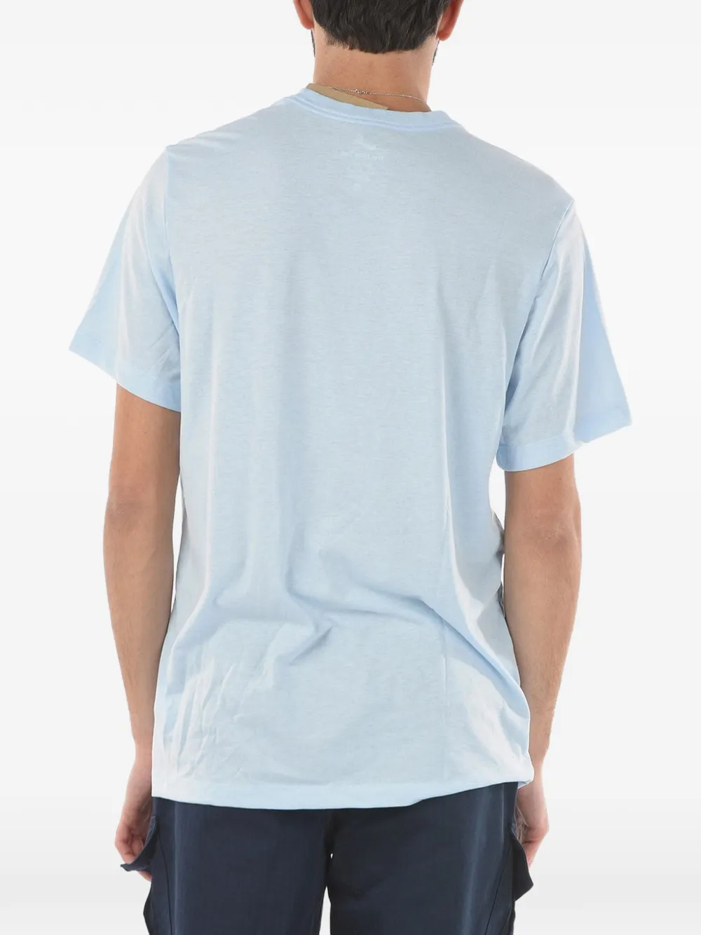 Nike logo-print T-shirt Blauw