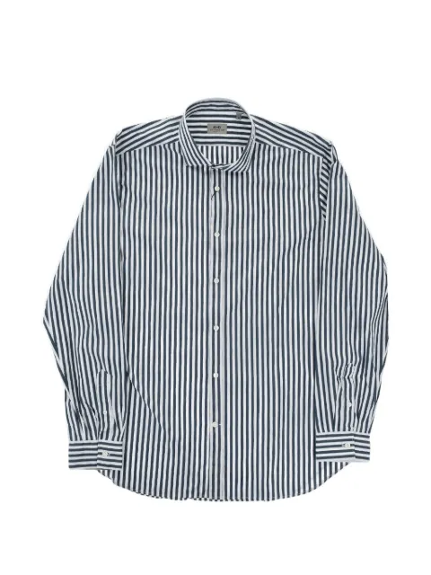 Corneliani awning-striped French-collar shirt