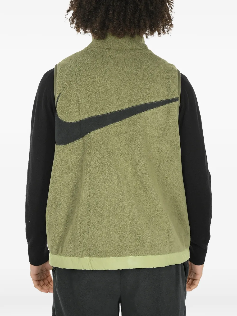 Nike logo-embroidered gilet Groen