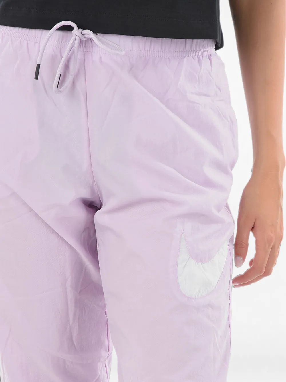 Nike logo-patch track pants Paars