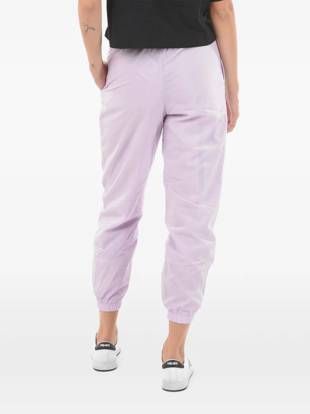 Nike logo-patch track pants Paars