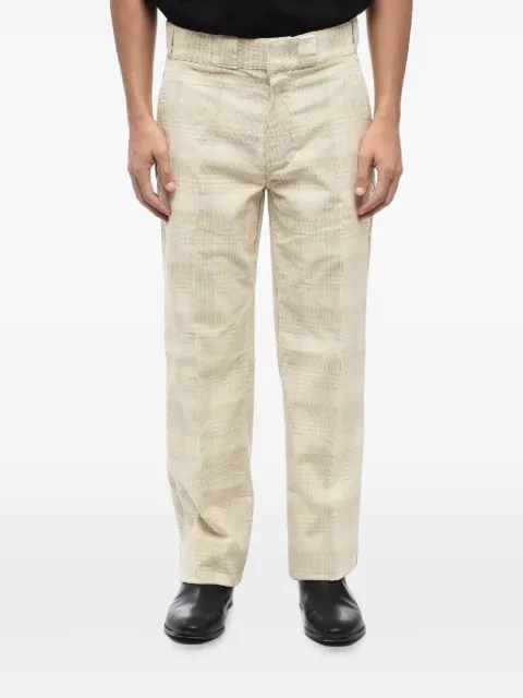 DICKIES pantalones de pana con panel a cuadros