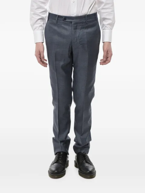 Corneliani silk-blend belt-loop trousers