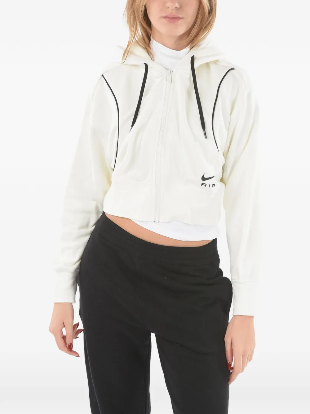 Nike Logo-print Hoodie In Neutrals
