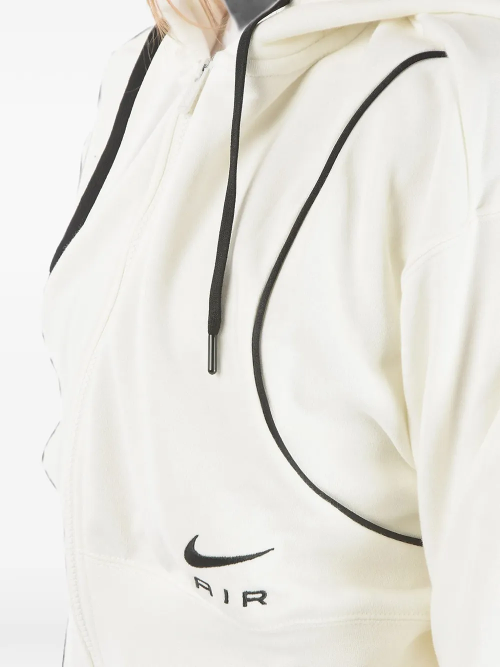 Nike logo-print hoodie Beige