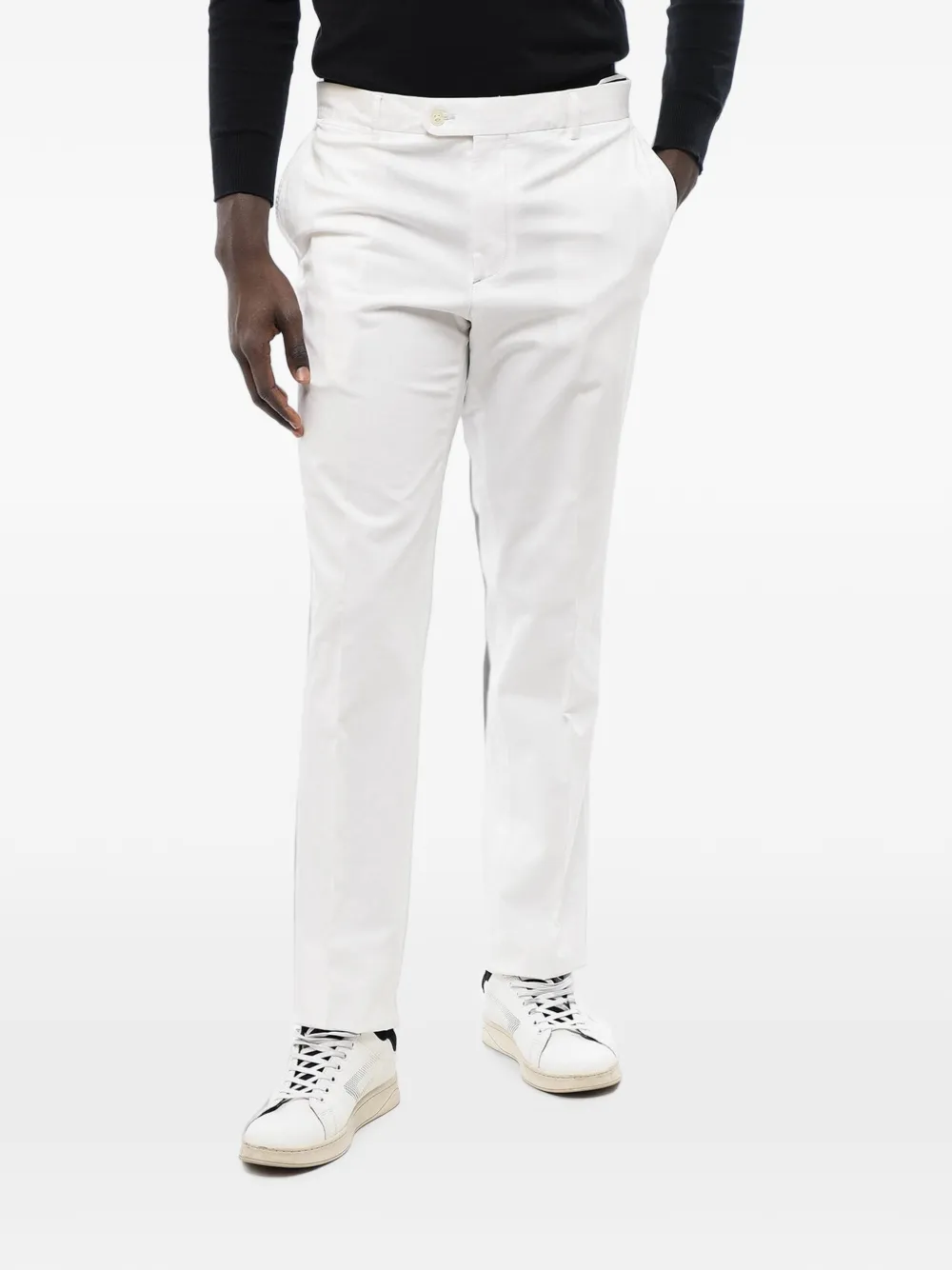 Corneliani Belt-loops Trousers In White