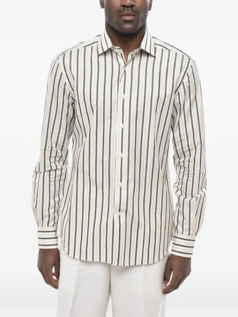 Corneliani camisa con rayas estampadas