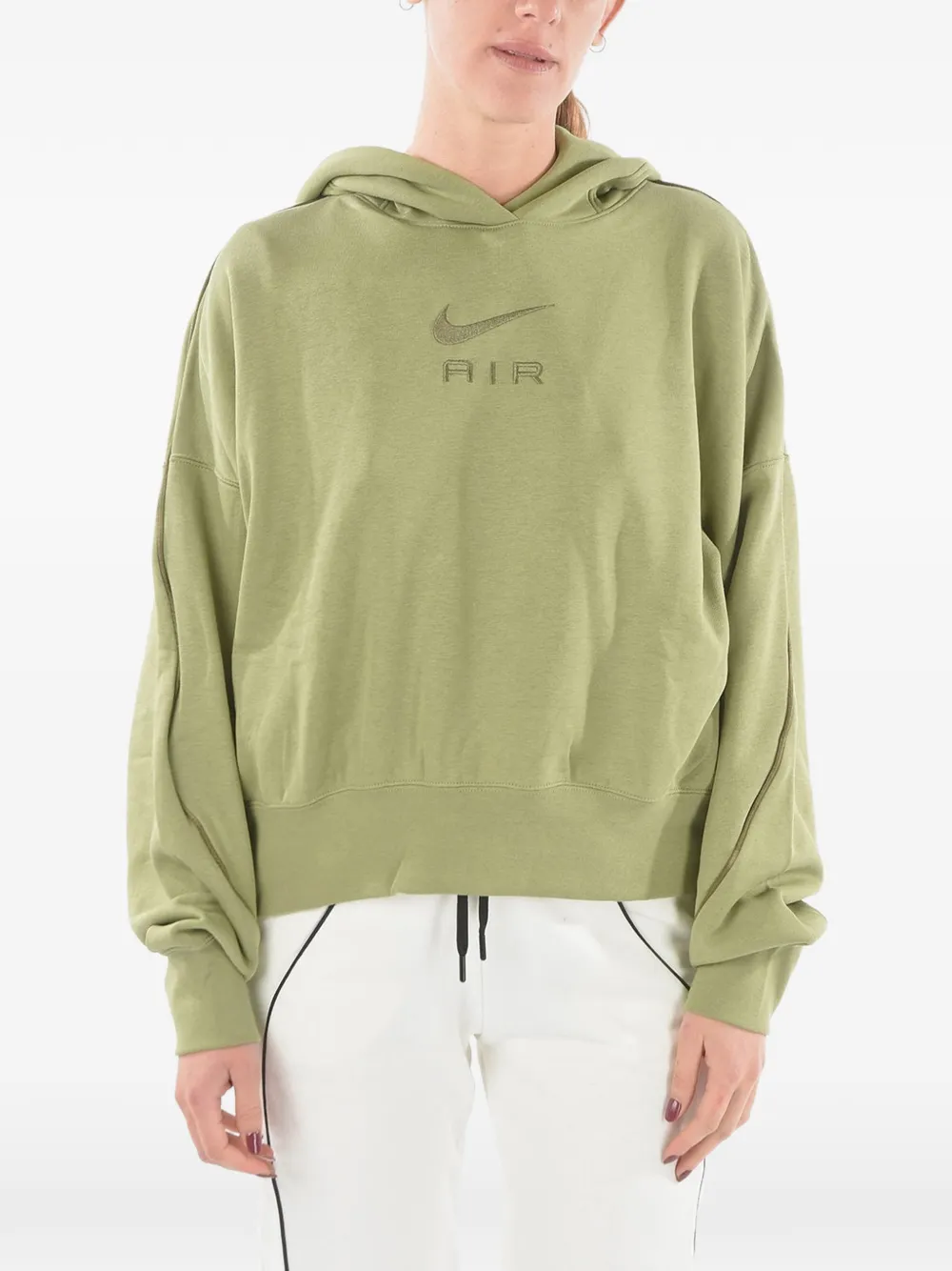 Nike Logo-embroidered Hoodie In Green