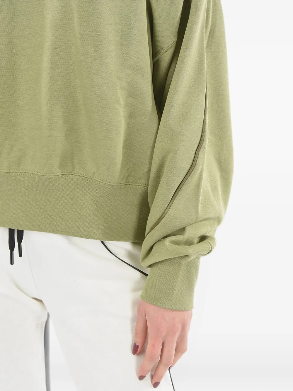Nike logo-embroidered hoodie Groen