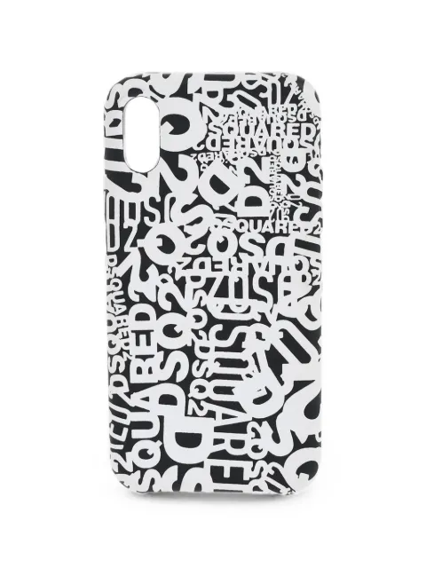 DSQUARED2 logo-print iPhone X case
