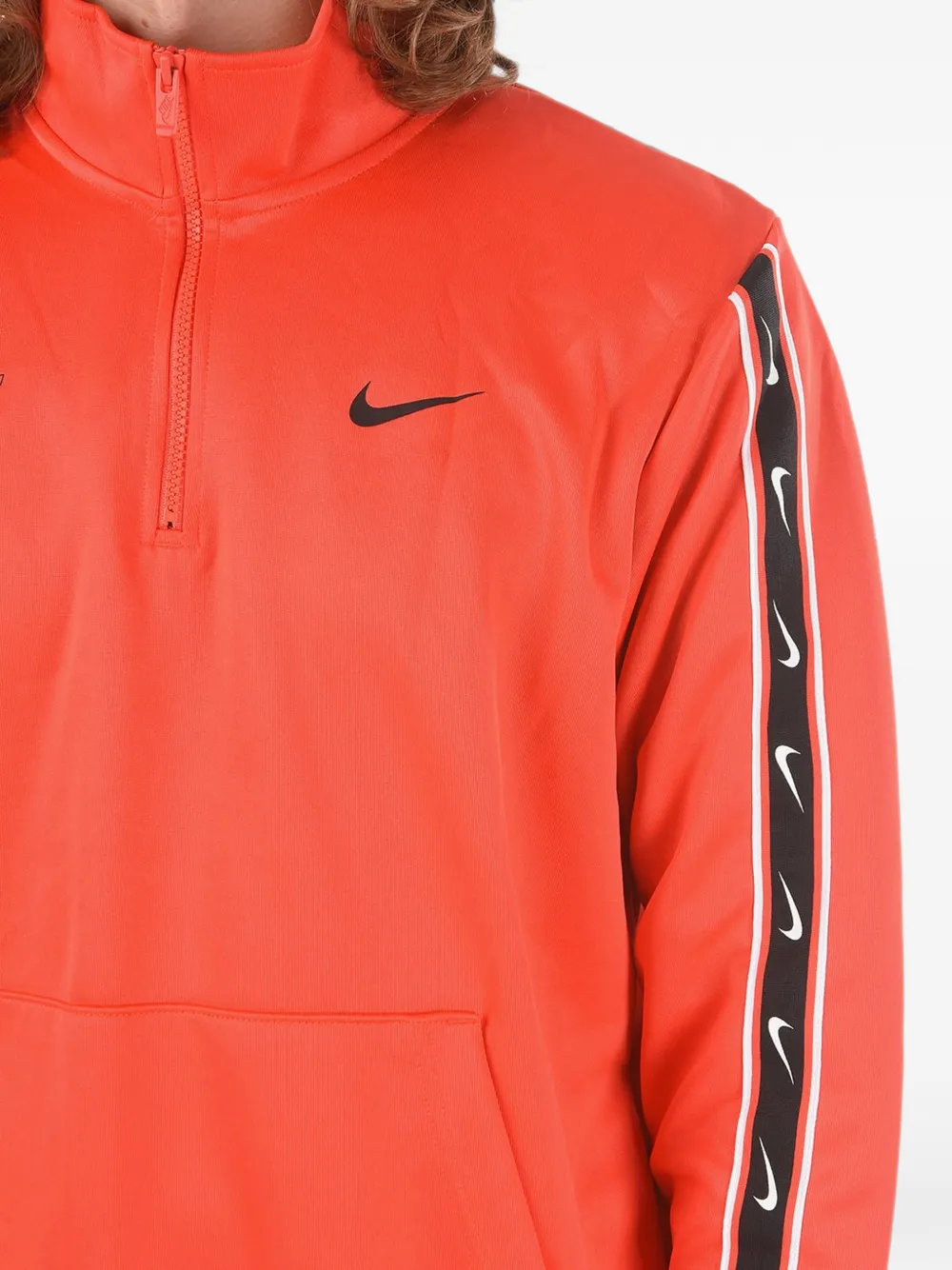 Nike logo-print half-zip sweatshirt Rood