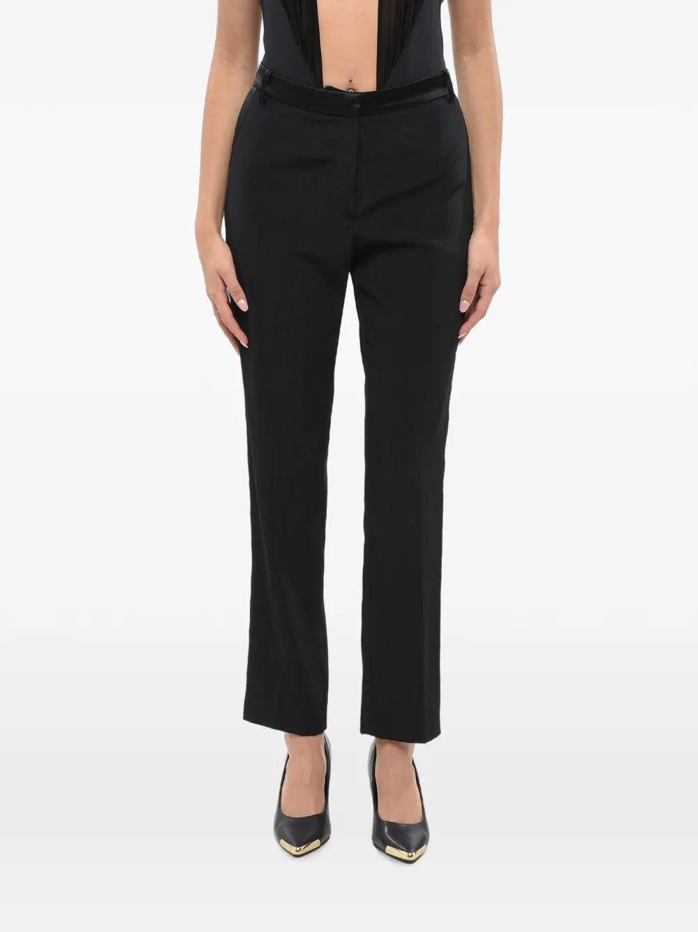 Nico Giani tonal-side-stripe trousers - Schwarz