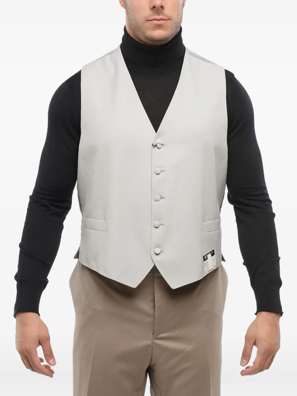 Corneliani Button-fastening Jetted-pockets Waistcoat In Grey
