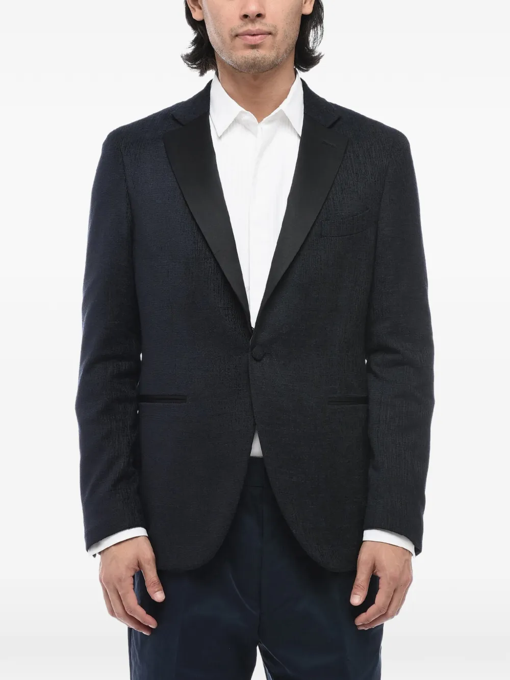 Corneliani Single-breasted Blazer In Blue
