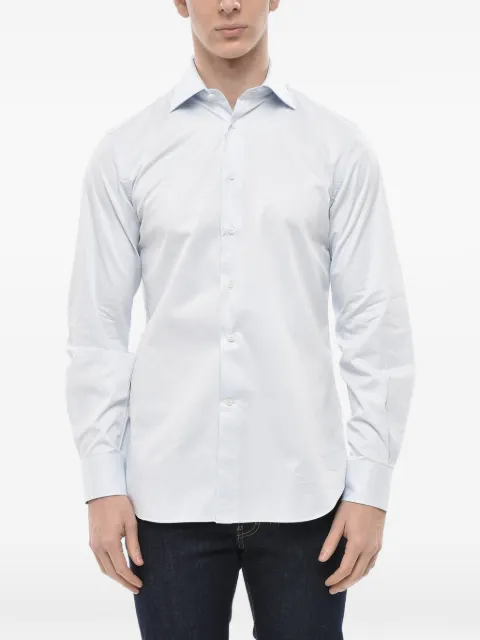 Corneliani camisa manga larga con cuello francés