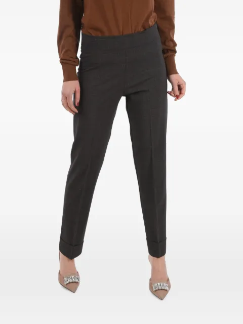 Avenue Montaigne checked turn-up trousers