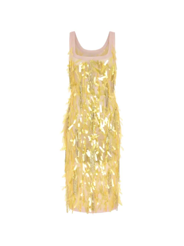 16arlington yellow sequin dress Rent 16Arlington Yellow Dress US 4