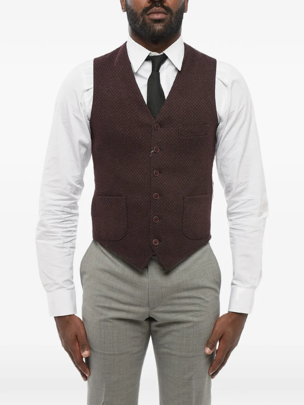 Corneliani V-neck waistcoat - Red