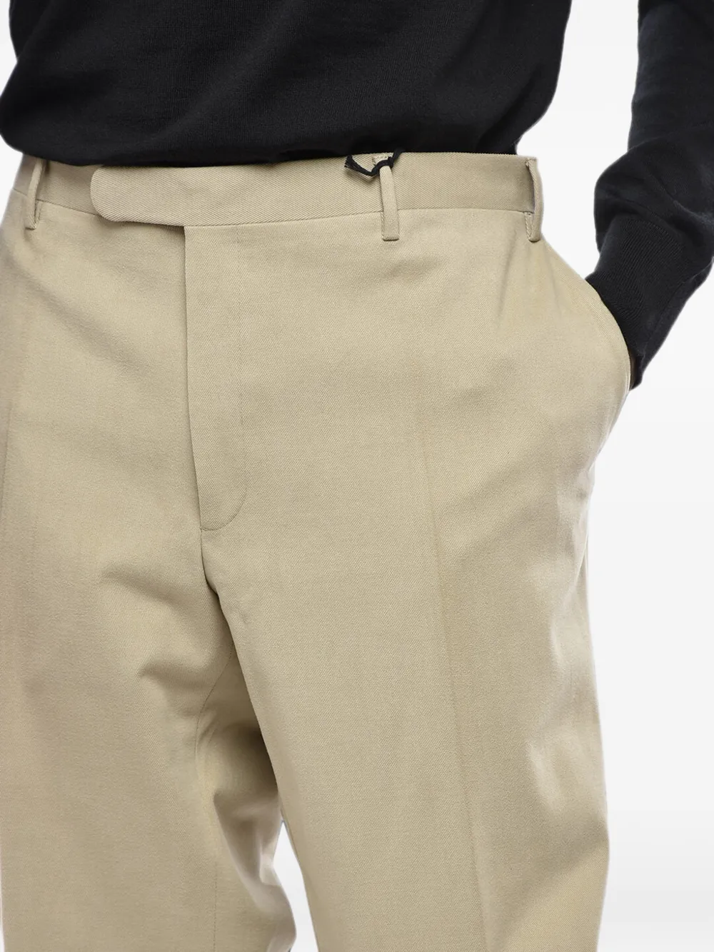 Corneliani pressed-creases tailored trousers Beige