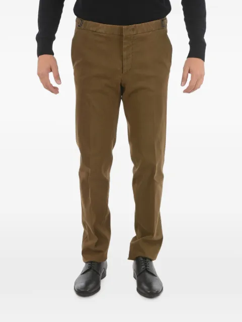 Corneliani belt-loops flat-front trousers