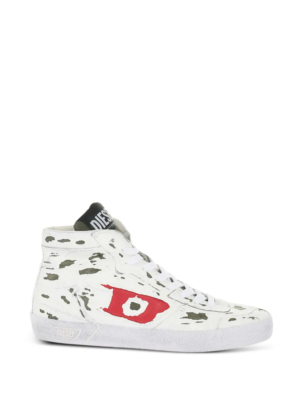 Diesel S-LEROJI MID logo-patch trainers Wit