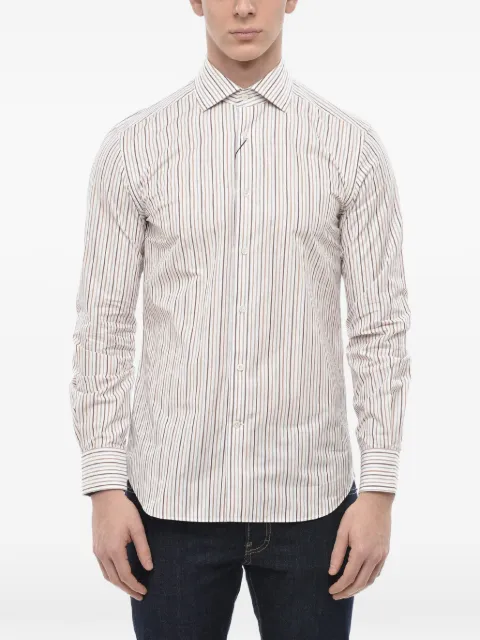 Corneliani striped cotton-poplin shirt