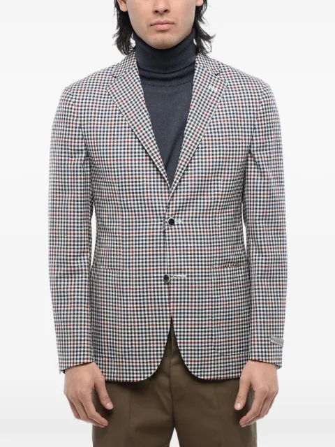 Corneliani checked wool blazer