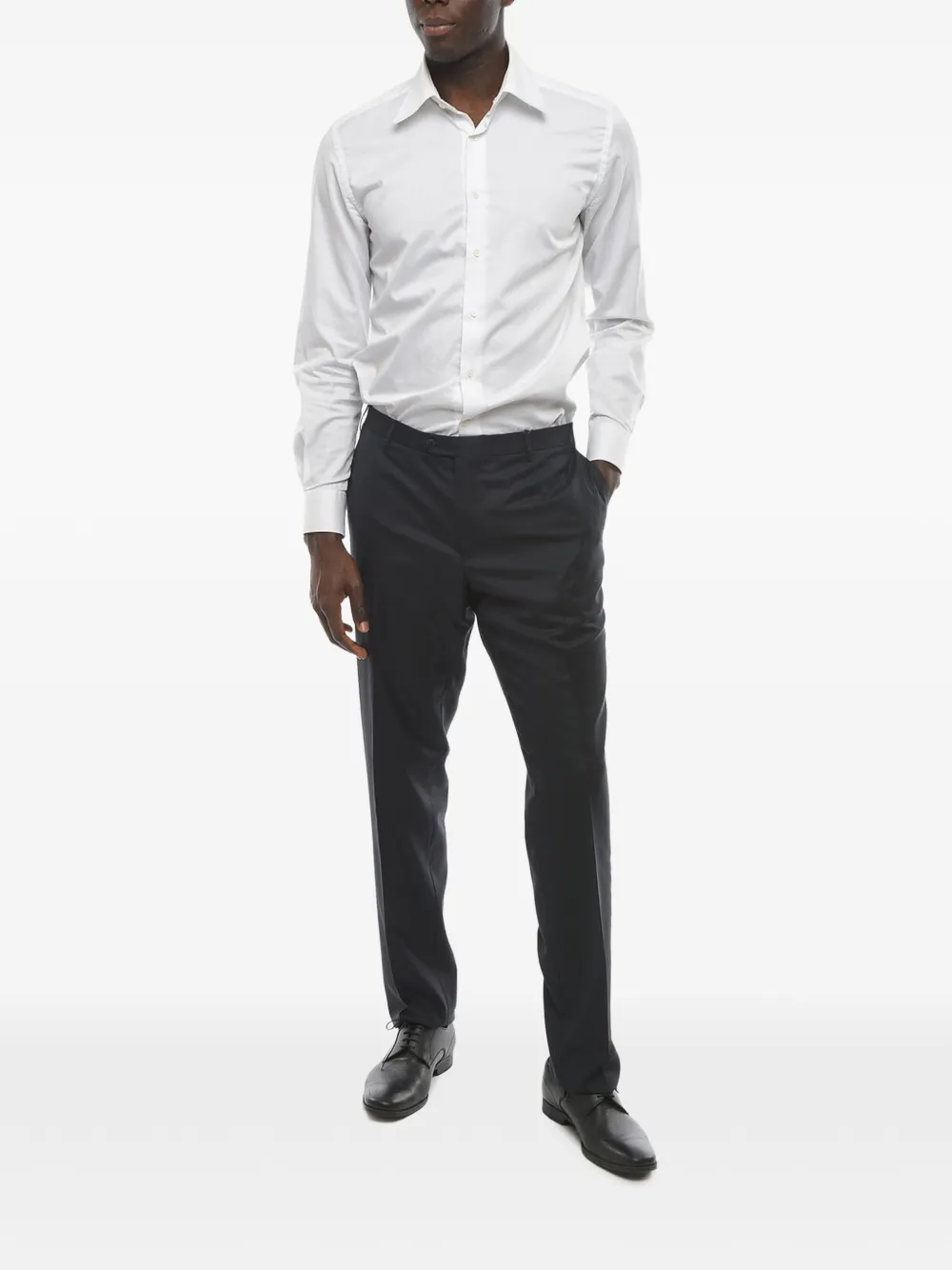 Corneliani Academy virgin-wool trousers Blauw