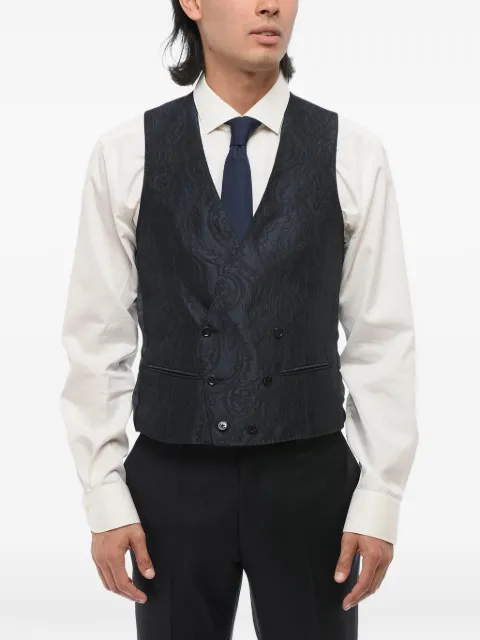 Corneliani paisley-pattern waistcoat