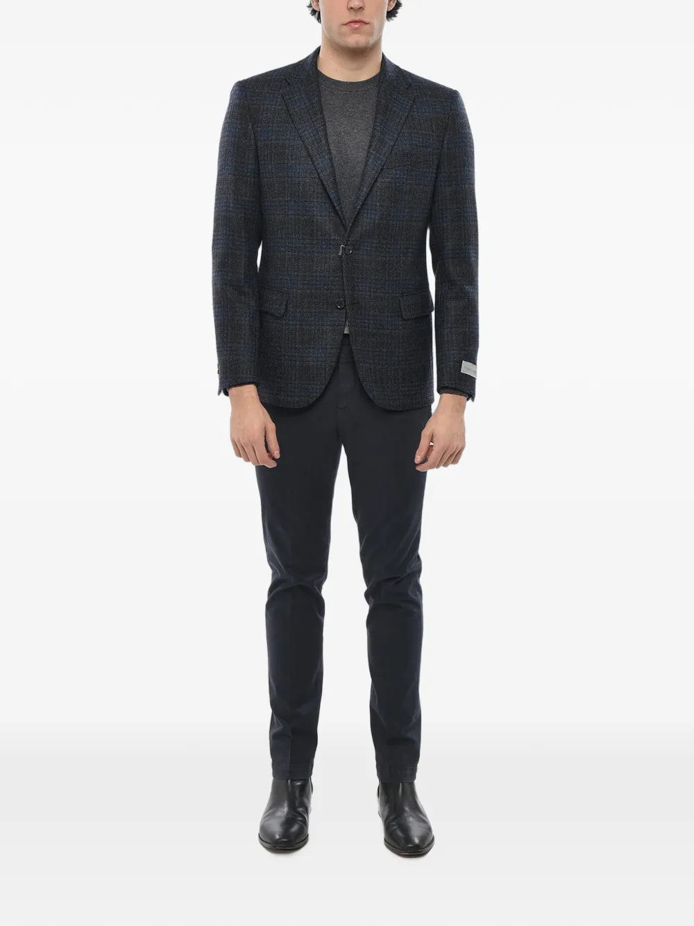 Corneliani Nino Danieli Checked Blazer In Black
