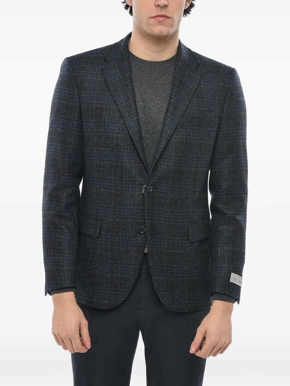 Corneliani Nino Danieli Checked Blazer In Black