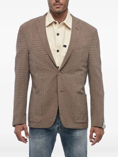Corneliani hopsack-weave half-lined blazer