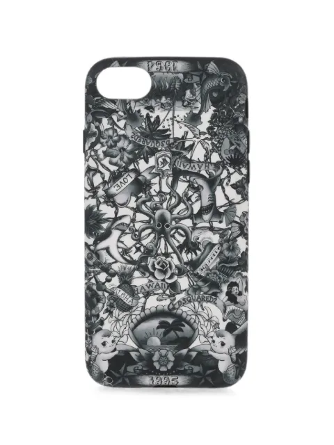 DSQUARED2 tattoo-print iPhone 8 Plus case