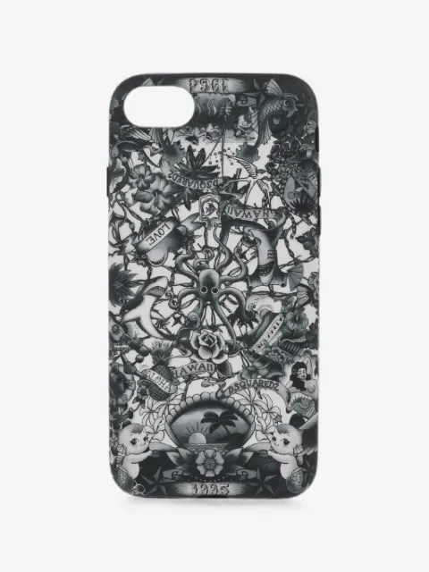 DSQUARED2 funda para iPhone 8 Plus con tatuaje estampado