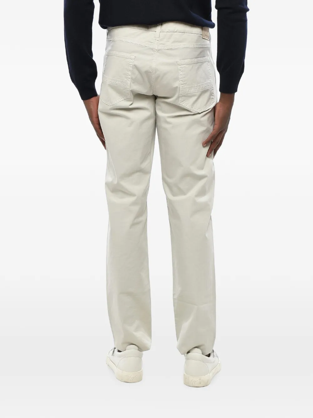 Corneliani belt-loop welt-pocket trousers Beige