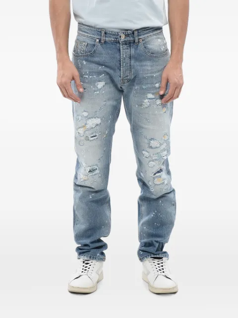 John Richmond distressed-effect regular-fit jeans