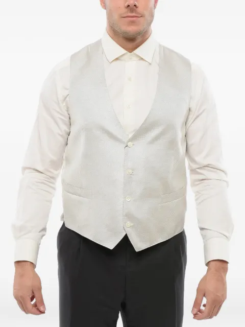 Corneliani silk welt-pocket waistcoat