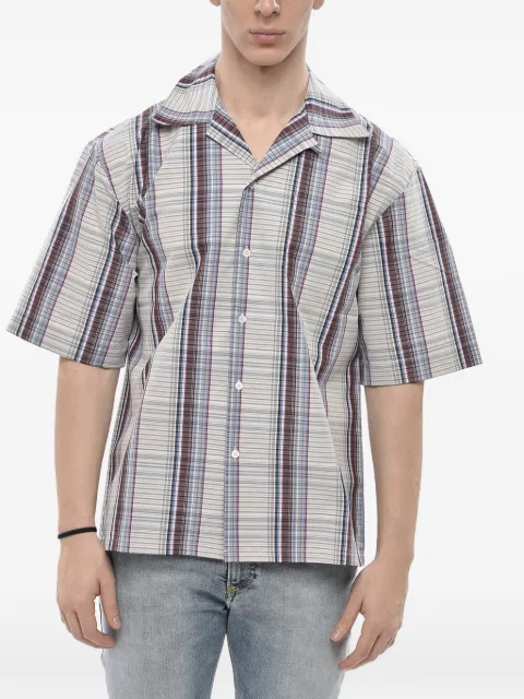 Marni camisa manga corta con estampado de cuadros