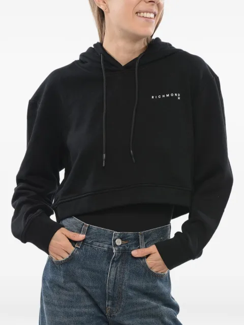 John Richmond sudadera corta con capucha y logo