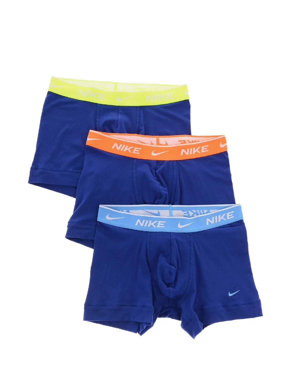Nike Logo-waistband Boxers Set (set Of Three) In Blue