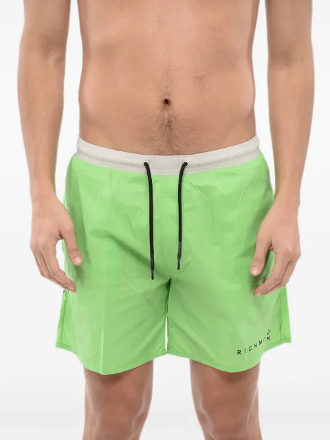 John Richmond logo-print elasticated swim shorts