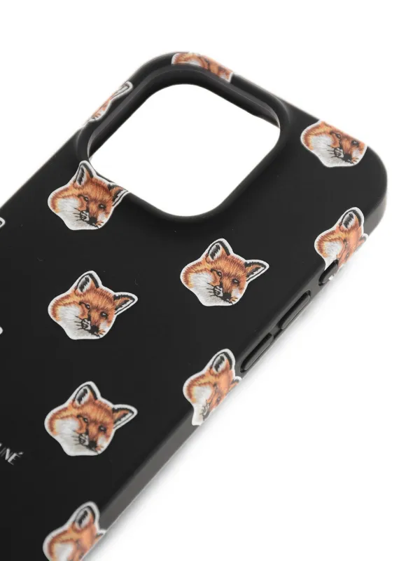 Maison Kitsuné Fox Head iPhone 13 Mini Case | Black | FARFETCH UK
