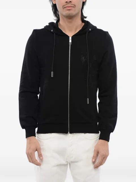 John Richmond rhinestone-embellished zip-up hoodie